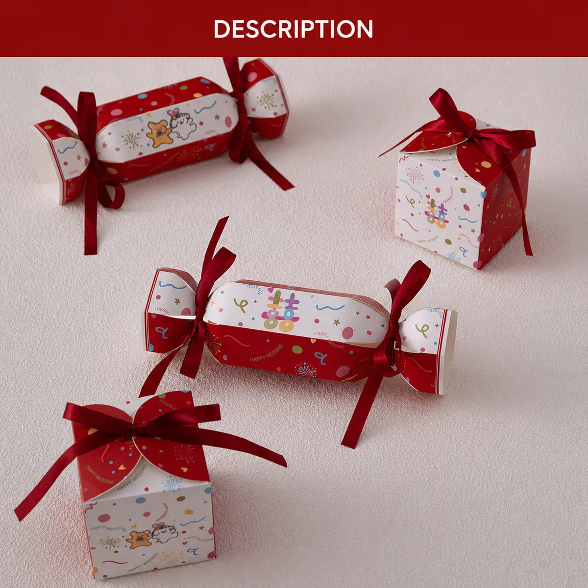 Wedding Favor Candy Box – Romantic Printed Gift Box