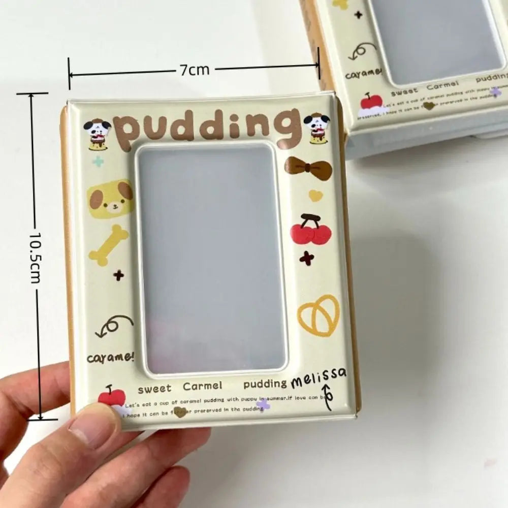 Pudding Puppy PVC Photocard Binder – 3 Inch Mini Album 16 Pages