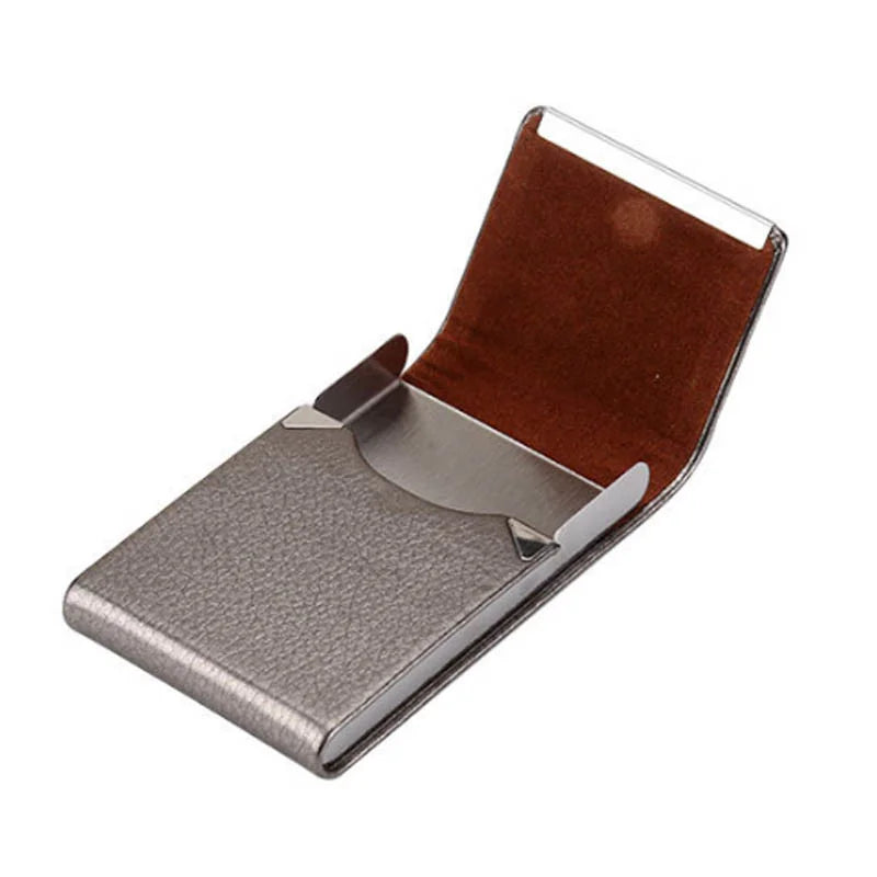 Stainless Steel PU Cigarette Case – Multifunction Card Holder