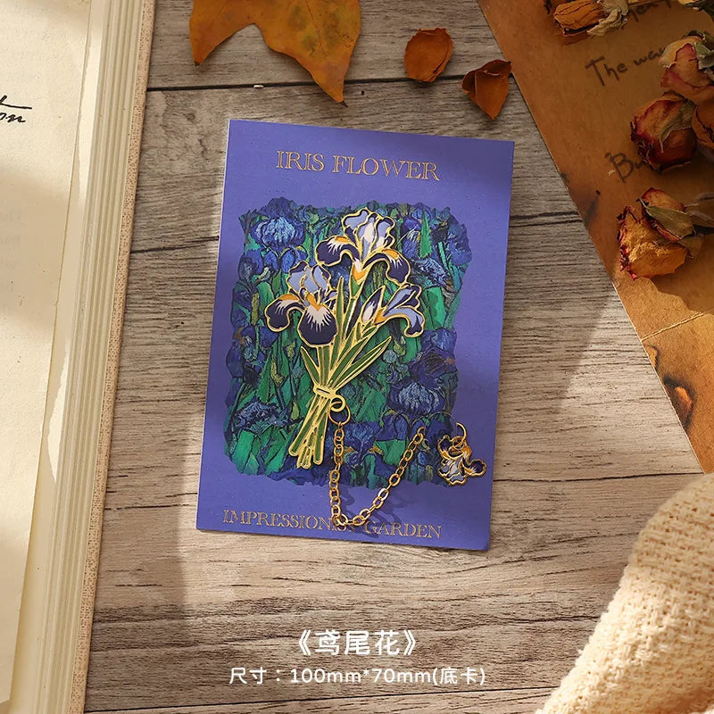 Vintage Hollowed Metal Bookmark | Oil Painting Book Clip