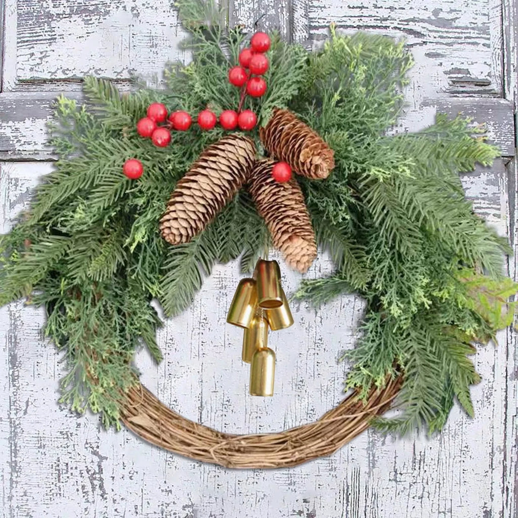 Boho Christmas Wreath – Handcrafted Holiday Door Decoration