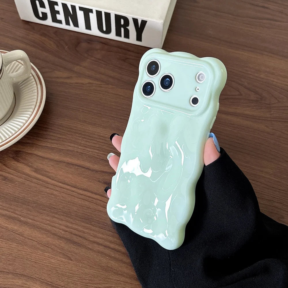 Candy Cloud Wave Silicone iPhone Case – 11 to 17 Pro Max