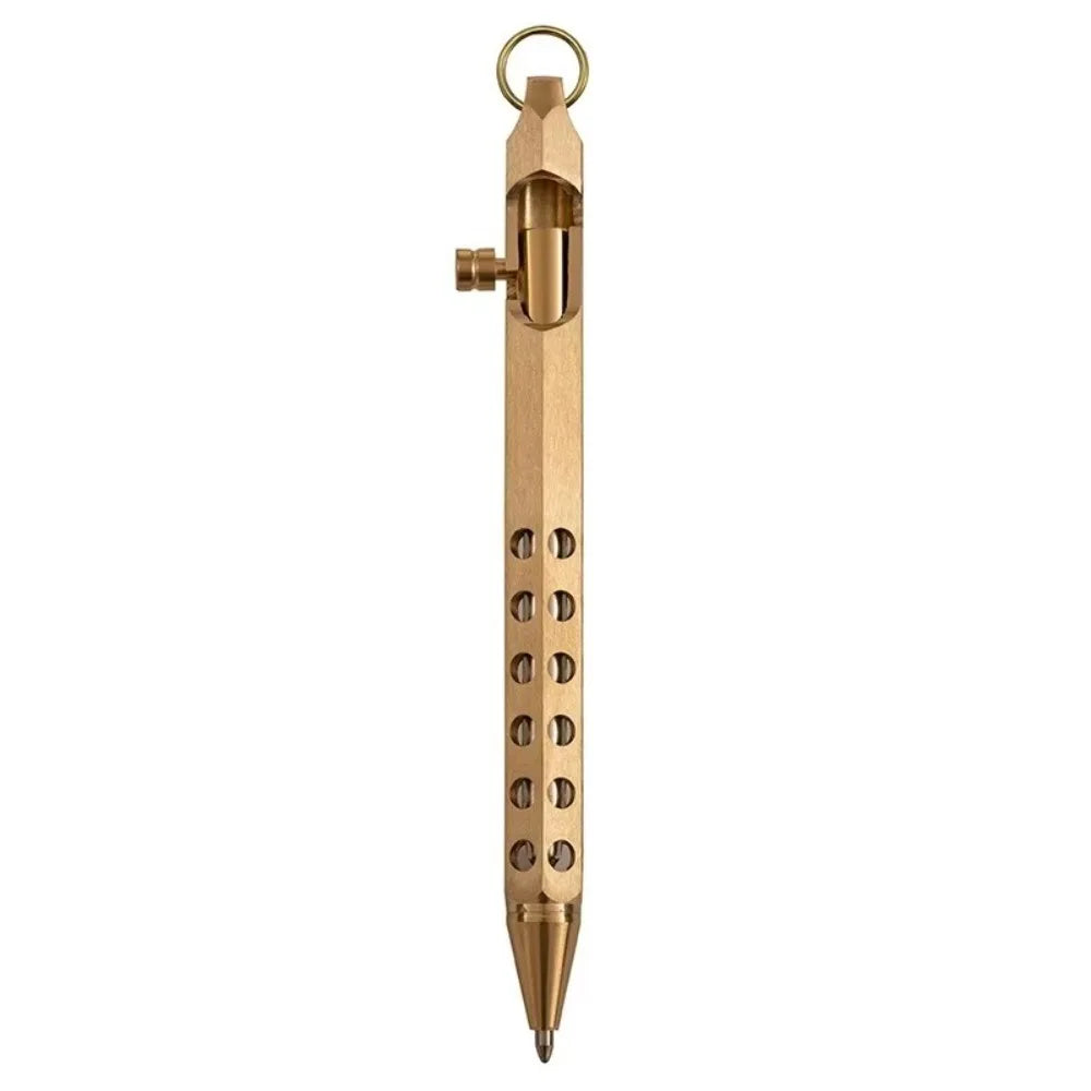 Retro Brass Bolt Action Rollerball Pen | 1.0mm Medium Point