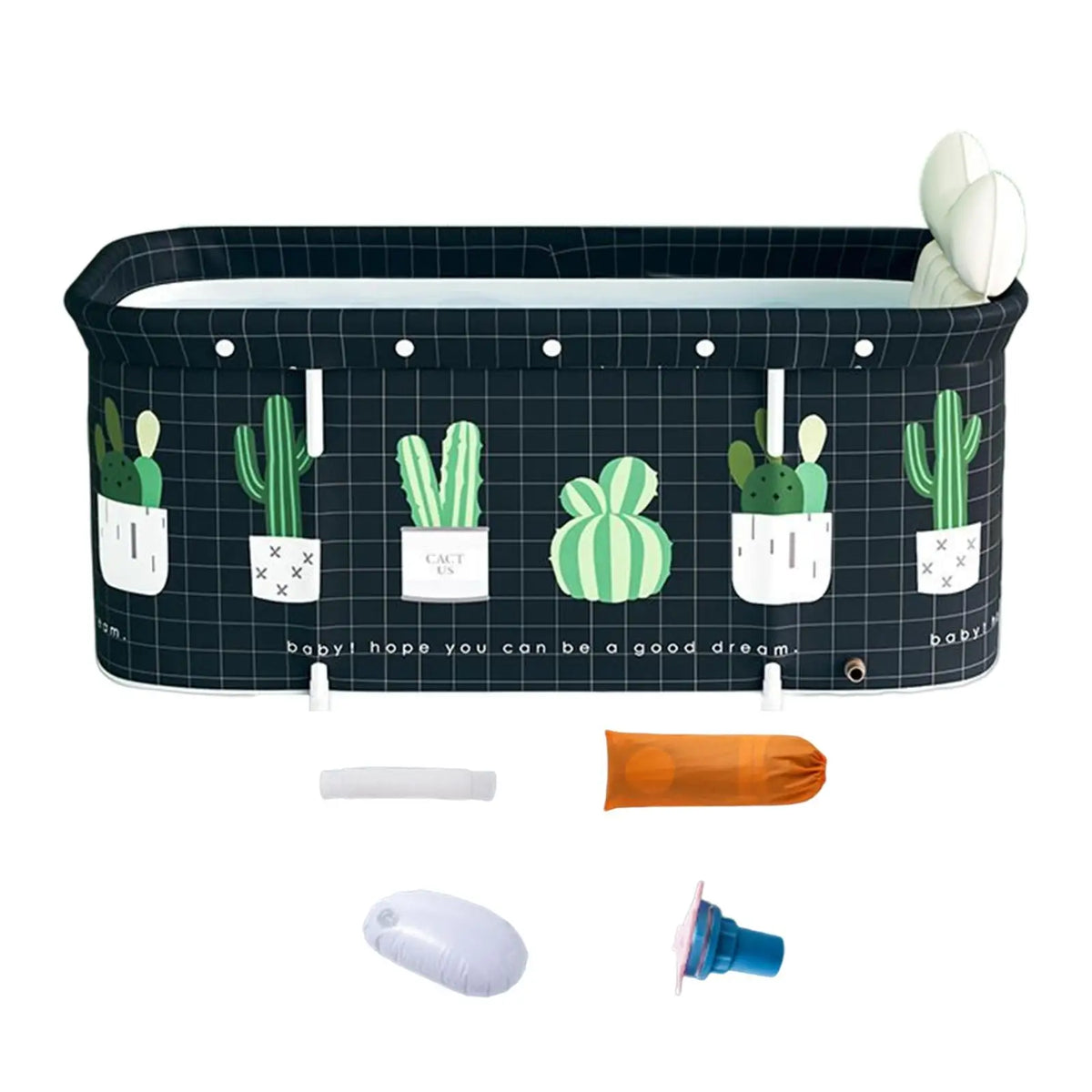 Kesoto Portable Collapsible Bathtub – 47" Soaking Tub for Adults