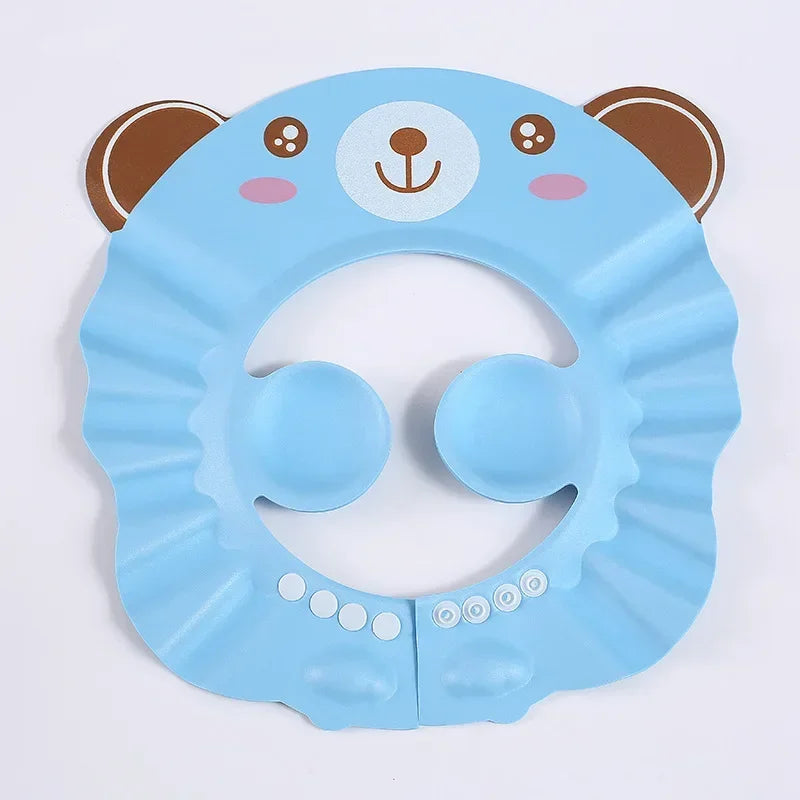 Soft Baby Shower Cap – Adjustable Ear Protection Hair Wash Hat