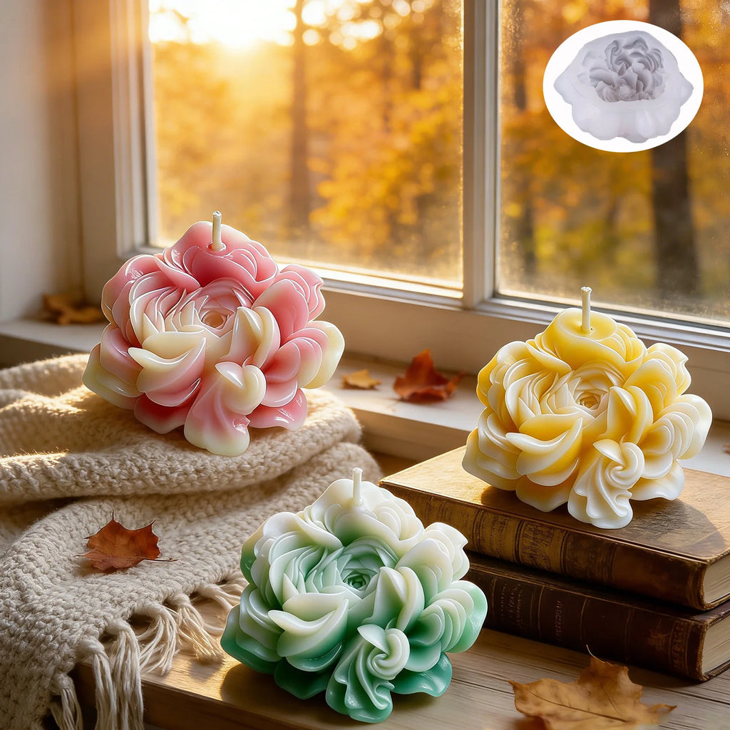 3D Flower Silicone Mold – Candle, Soap & Clay DIY Craft