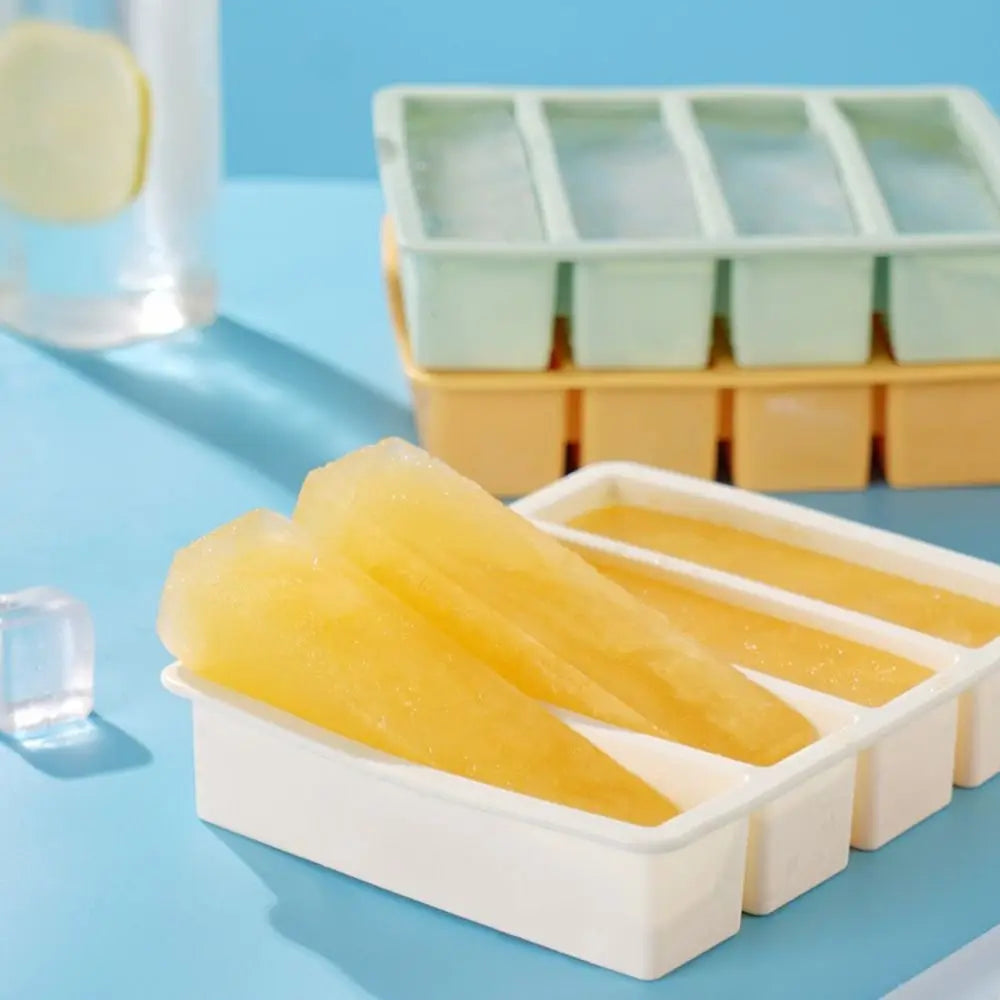 4-Grid Silicone Food Freezer Molds with Lids – Extra Large