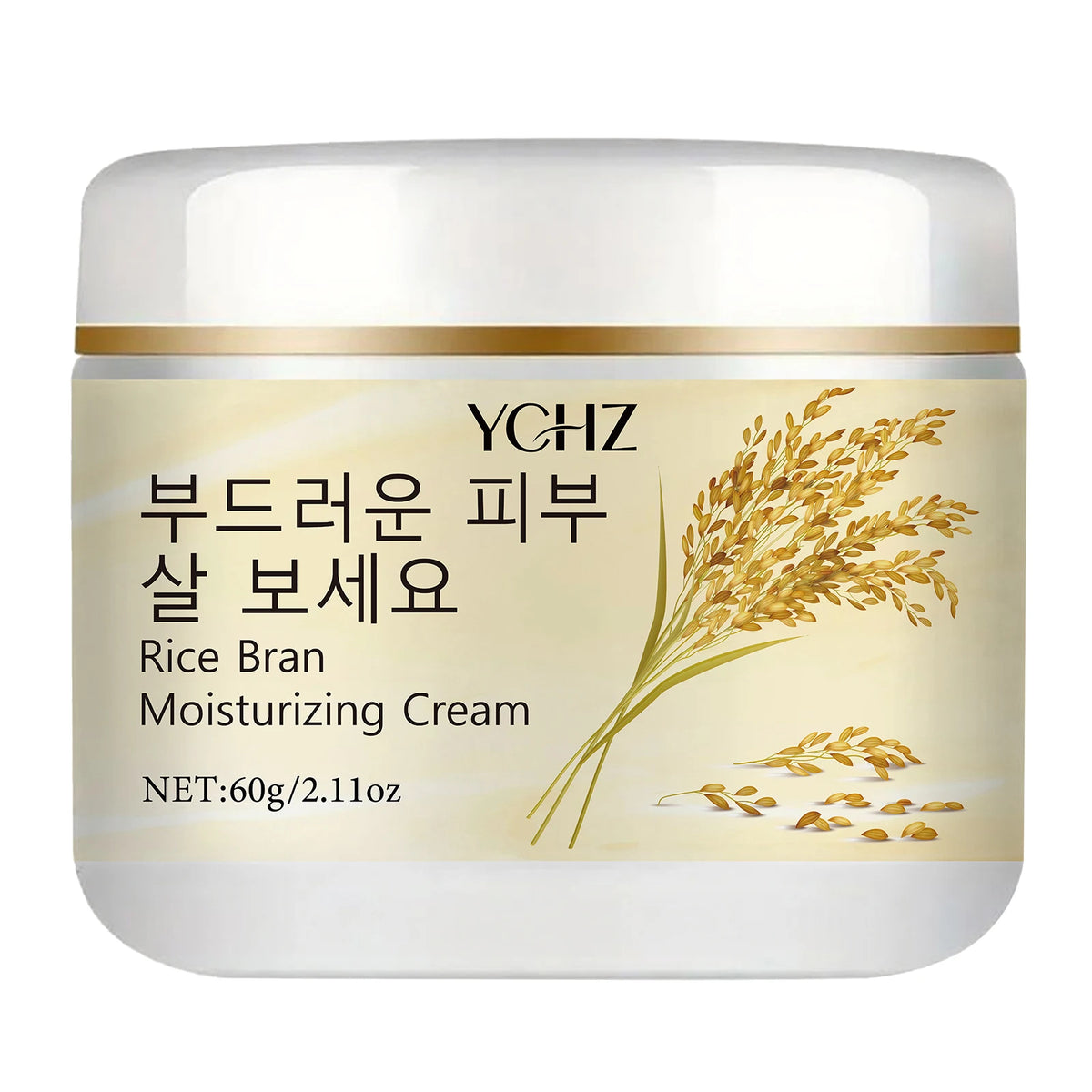 YCHZ Korean Rice Moisturizing Cream – Collagen & Ginseng 60g