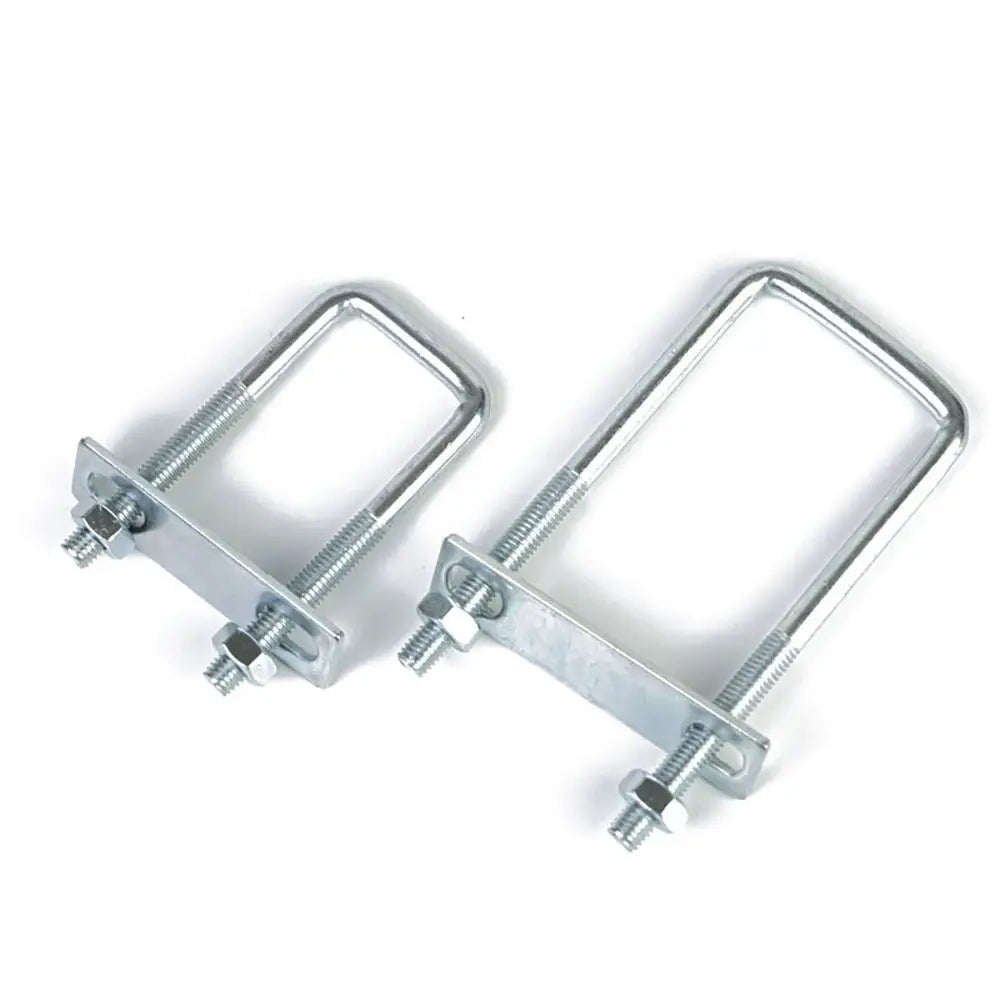 M6 Right Angle Square U-Bolt Pipe Clamp with Baffle – 2 Sets