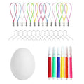DIY Paintable Easter Egg Kit – 50 Blank Eggs, Pens & Straps