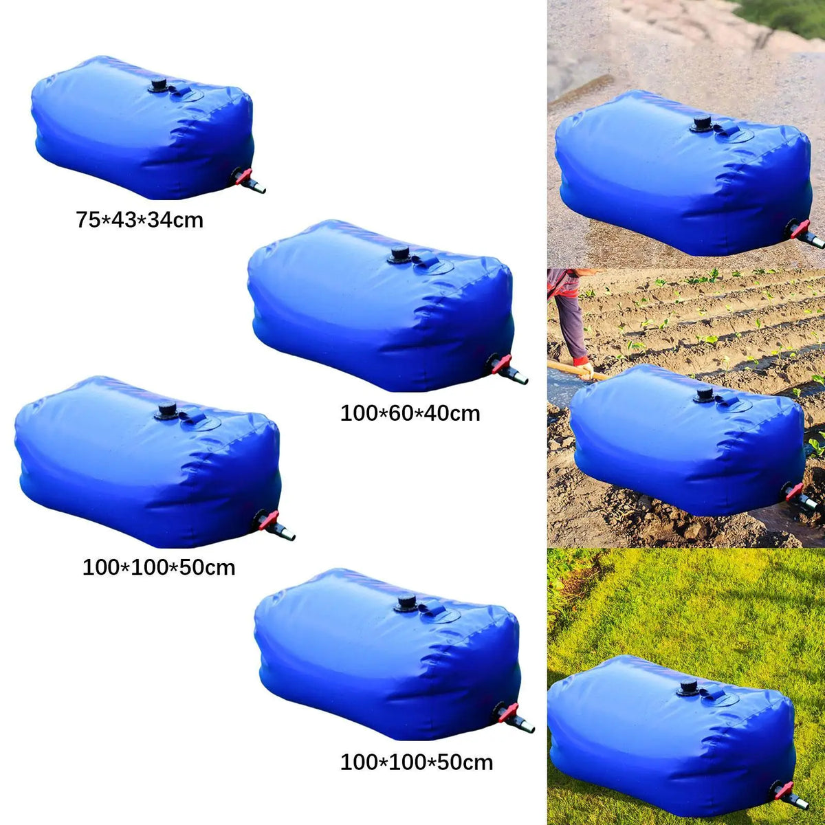 Foldable PVC Water Bladder Tank – 110L to 1000L Storage Bag