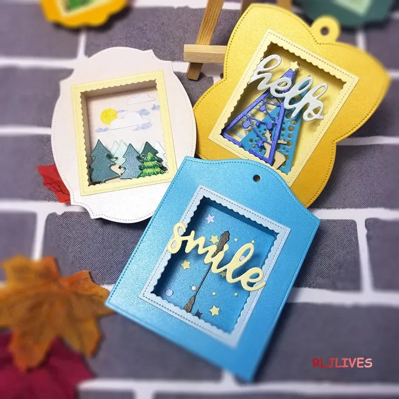 Christmas Shadow Box Metal Cutting Dies – DIY Scrapbooking Set