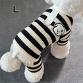Striped Dog Jumpsuit – Breathable 4-Leg Puppy Pajamas