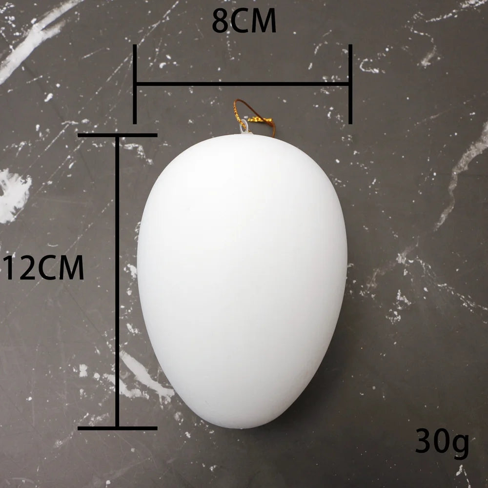 White Foam Easter Eggs DIY Craft Decoration 3–8cm | 1pc