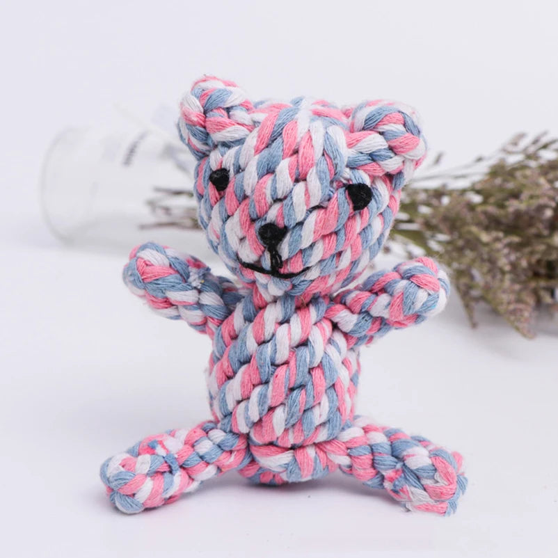 Braided Cotton Rope Dog Toy – Bite-Resistant Teeth Cleaner