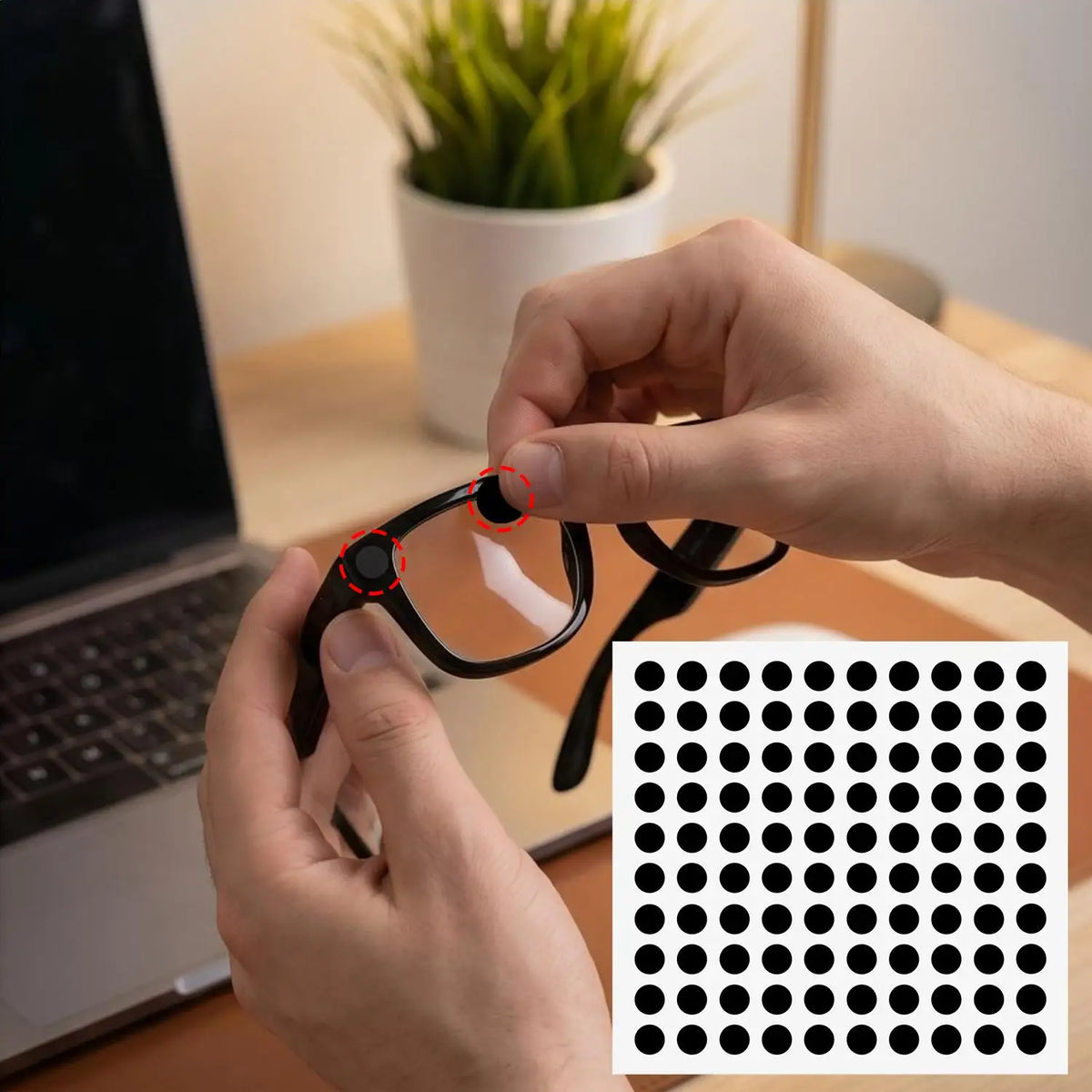 Camera Blackout Stickers for AI Smart Glasses – 100pcs