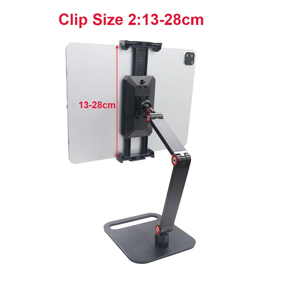 OULLX Foldable Adjustable Desk Stand for Phone & Tablet 17.3"