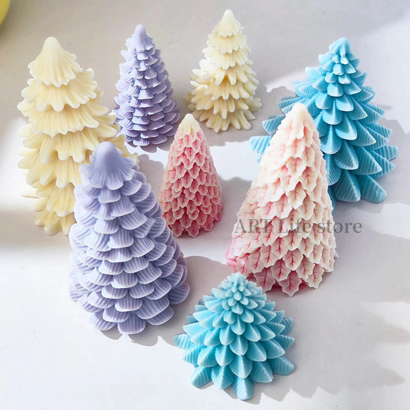 3D Christmas Tree Silicone Mold – Candle, Resin & Plaster