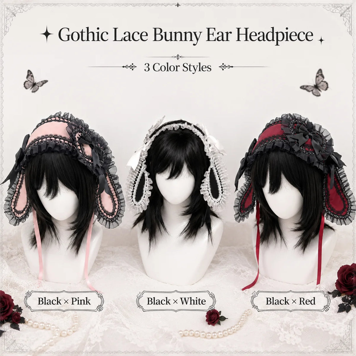 Butterfly Hairband – Cute Lolita Kawaii Headwear for Women