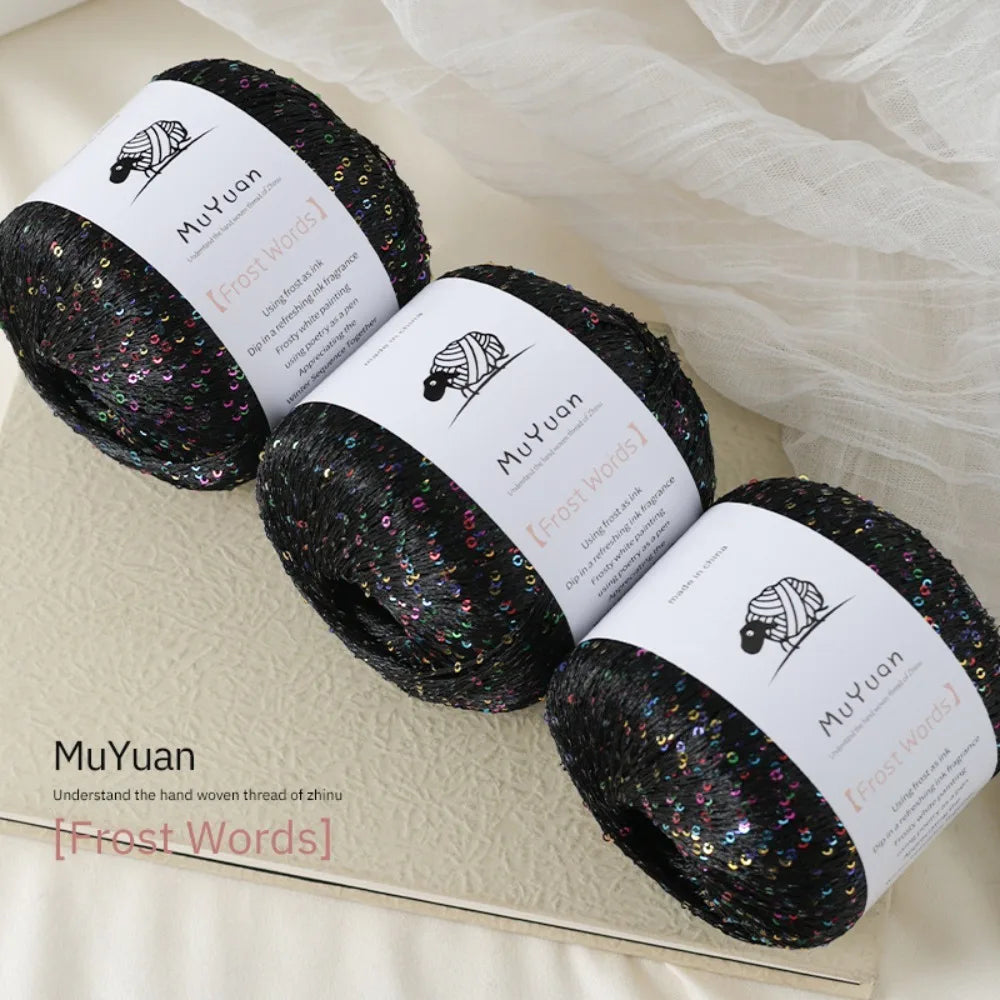 Sequin Crochet Thread 50g – Nylon DIY Craft Yarn