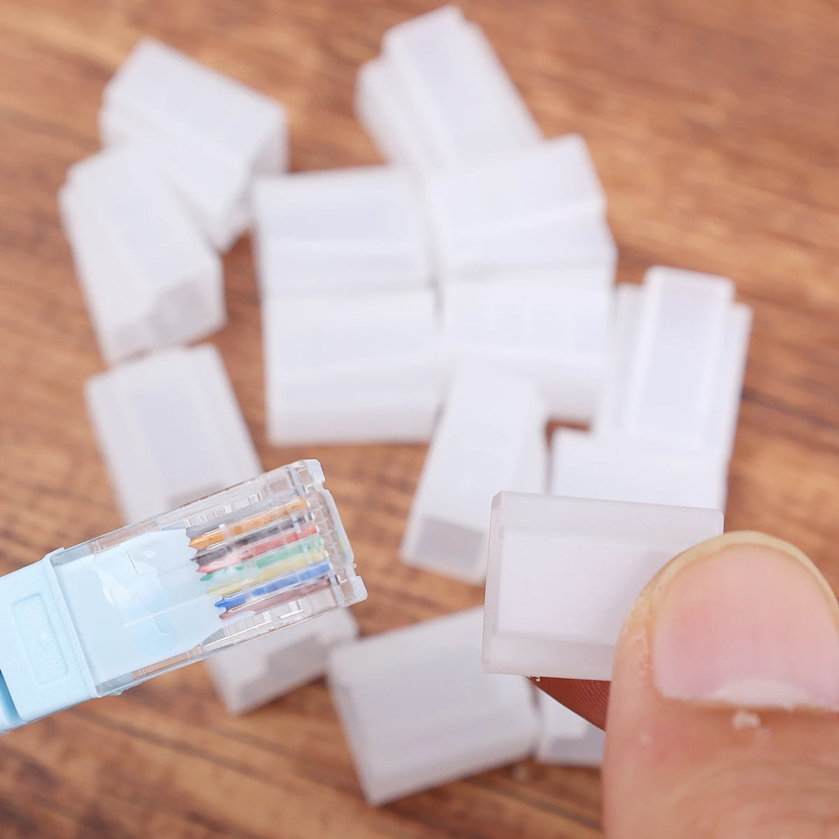 RJ45 Ethernet Connector Dust Caps – 10 to 50 Pack Protectors