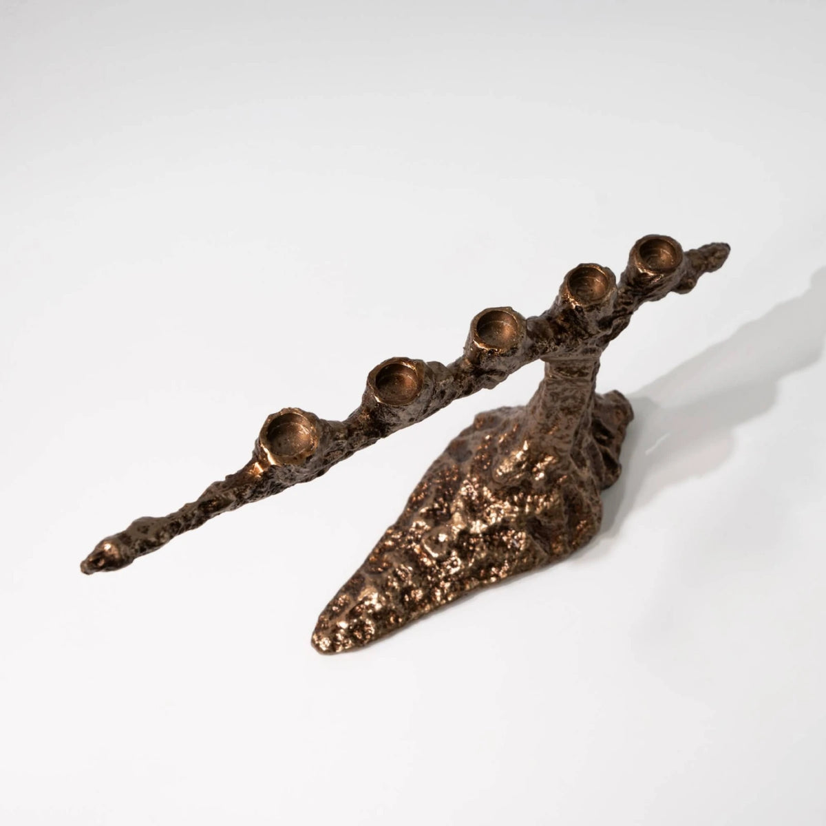 Tree Branch 3-Arm Candelabra | Antique Bronze Tabletop Holder