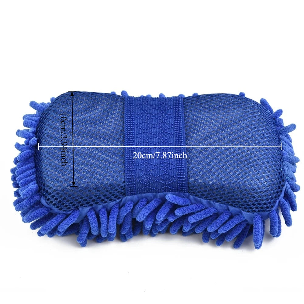 Scratch-Free Microfiber Car Wash Sponge & Auto Cleaning Pad