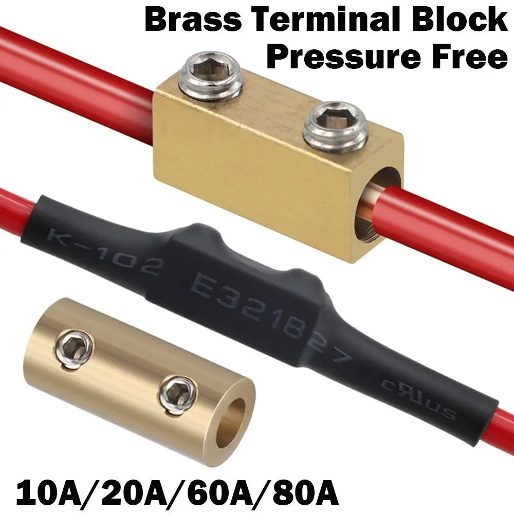 Brass Waterproof Terminal Block Set with Heat Shrink Tubing