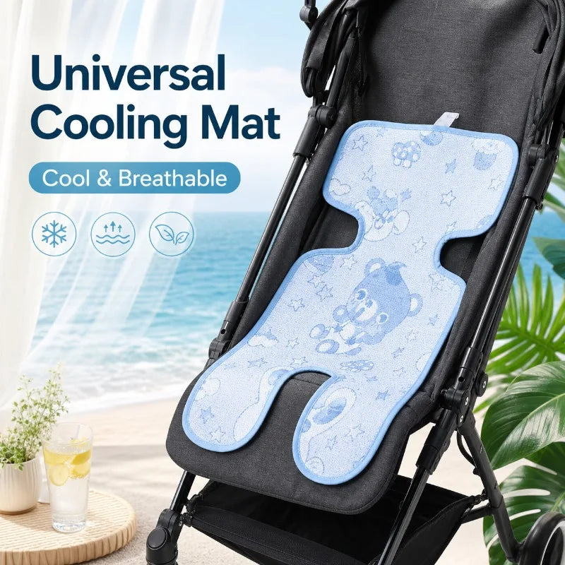 Ice Silk Baby Stroller Cooling Seat Pad | Breathable Cushion