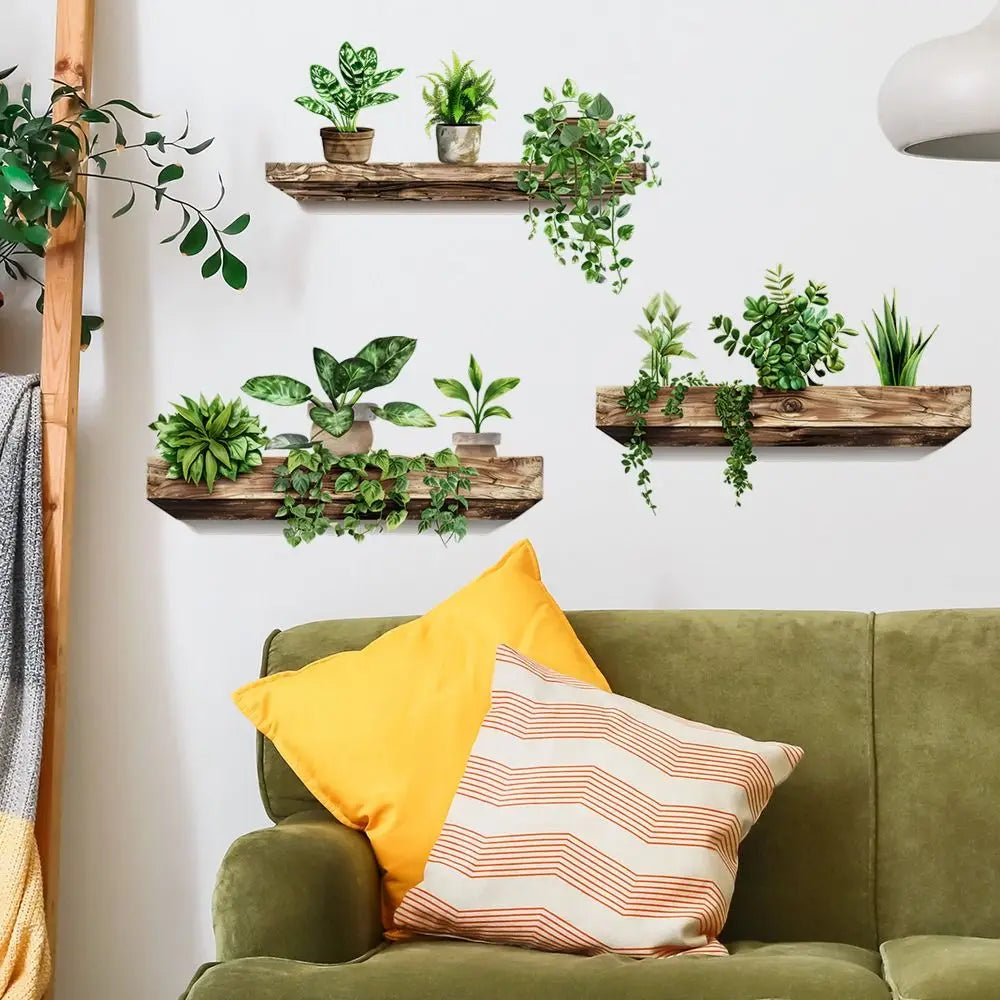Potted Plant Removable Wall Stickers – Self-Adhesive Decals