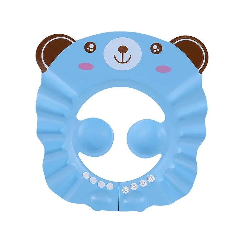 Soft Baby Shower Cap – Adjustable Ear Protection Hair Wash Hat