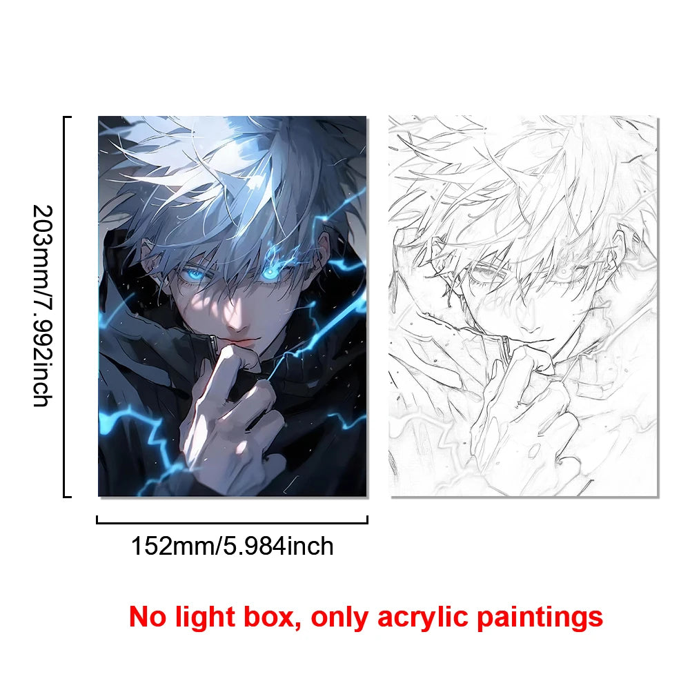 Satoru Gojo LED Light Frame – Jujutsu Kaisen Anime Decor