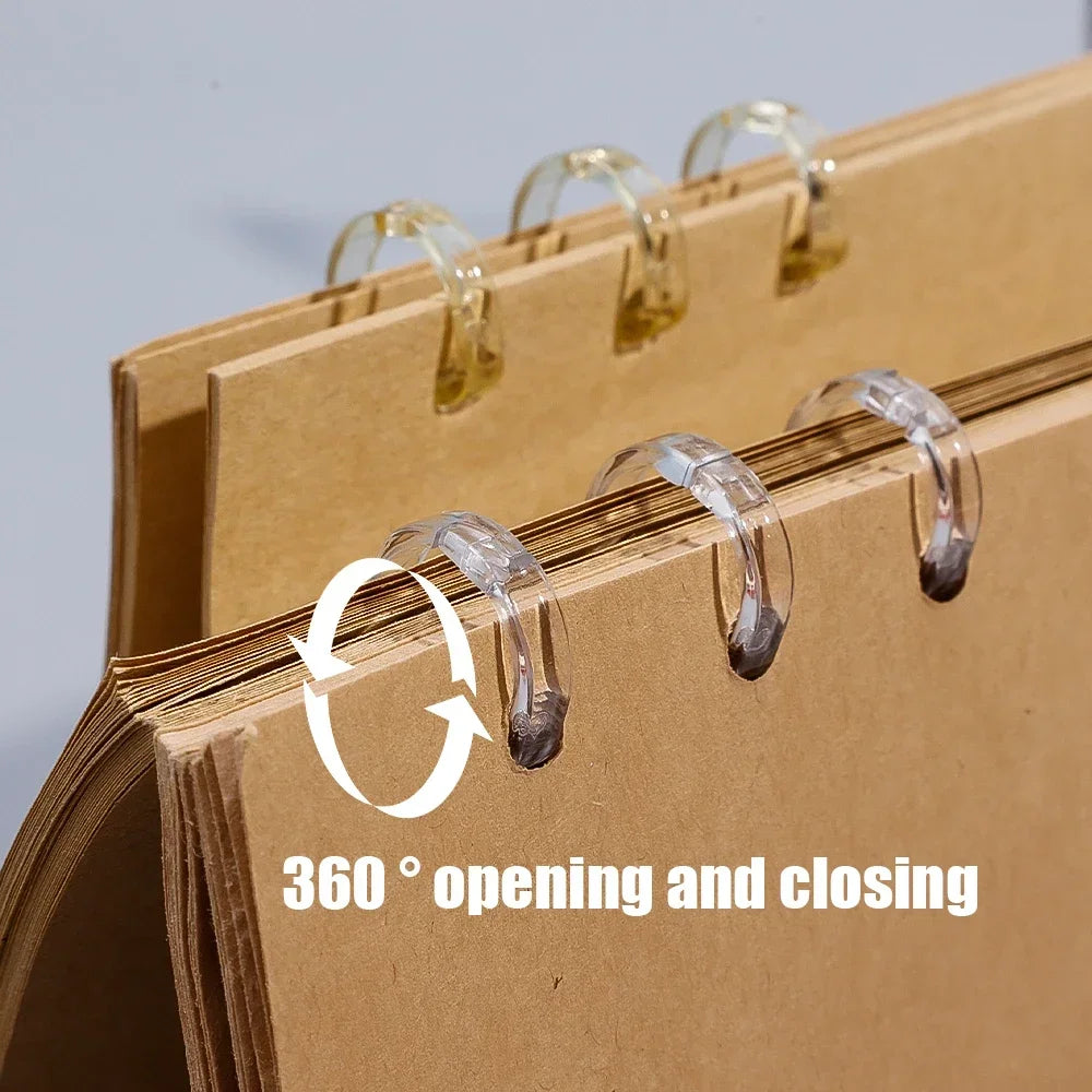 Removable Loose-Leaf Binder Rings – 3-Hole Spring Clip Rings