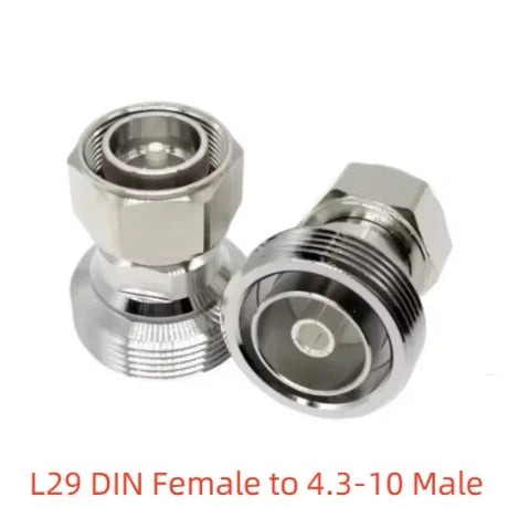 4.3-10 Mini DIN to N RF Coaxial Adapter | Male Female