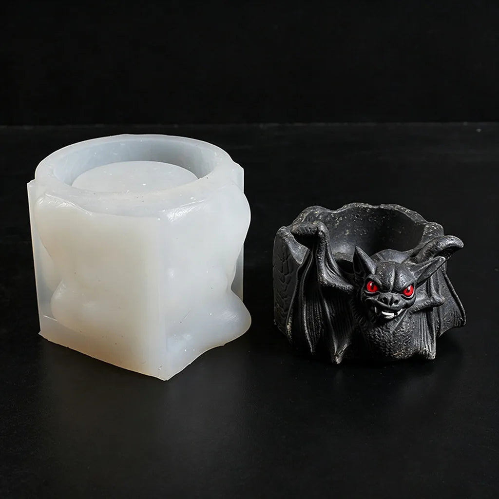 Gothic Bat Silicone Mold – DIY Candle Cup & Ashtray Mold
