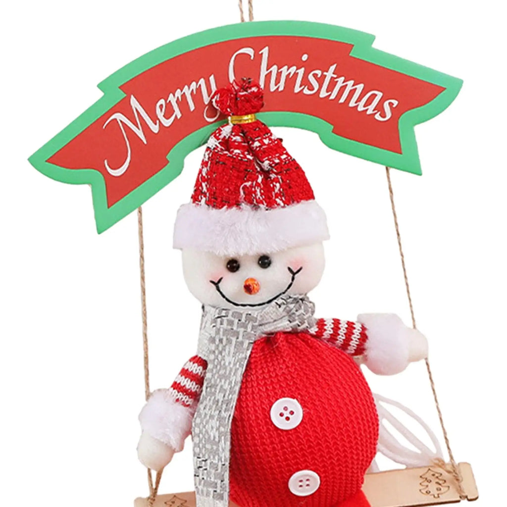 Christmas Plush Swing Doll Ornament | Cute Cartoon Tree Decor