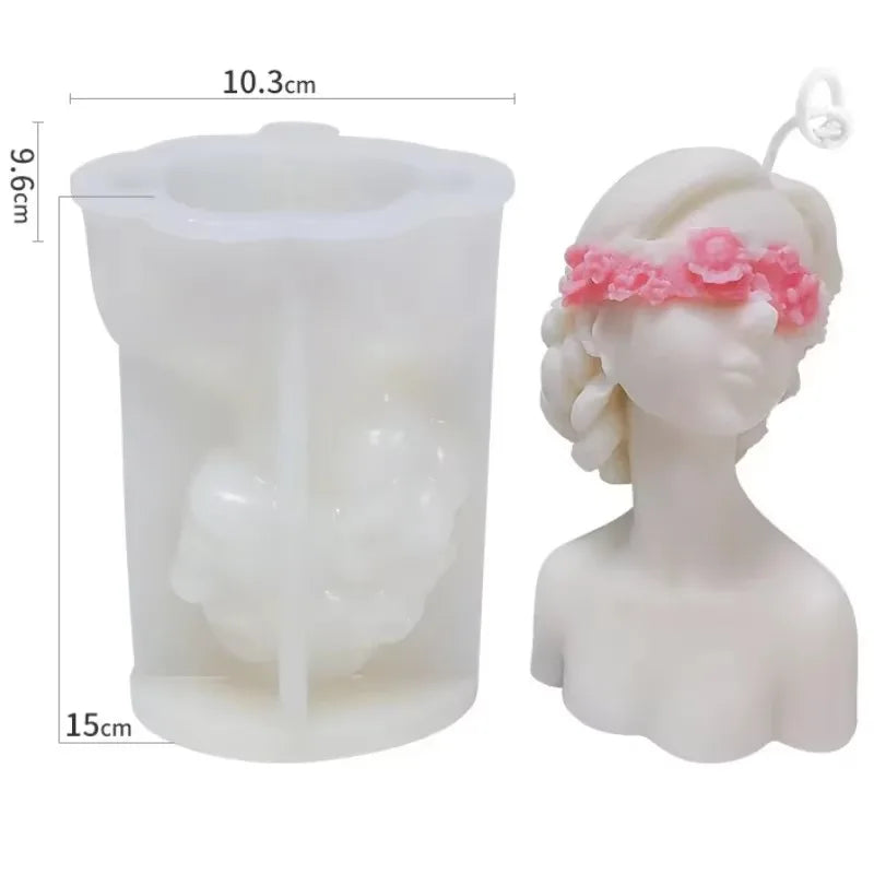 3D Girl Statue Silicone Mould – Candle, Soap & Resin Craft