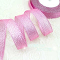 Pink Metallic Glitter Ribbon 3/4" 25 Yards – Wedding & Gift