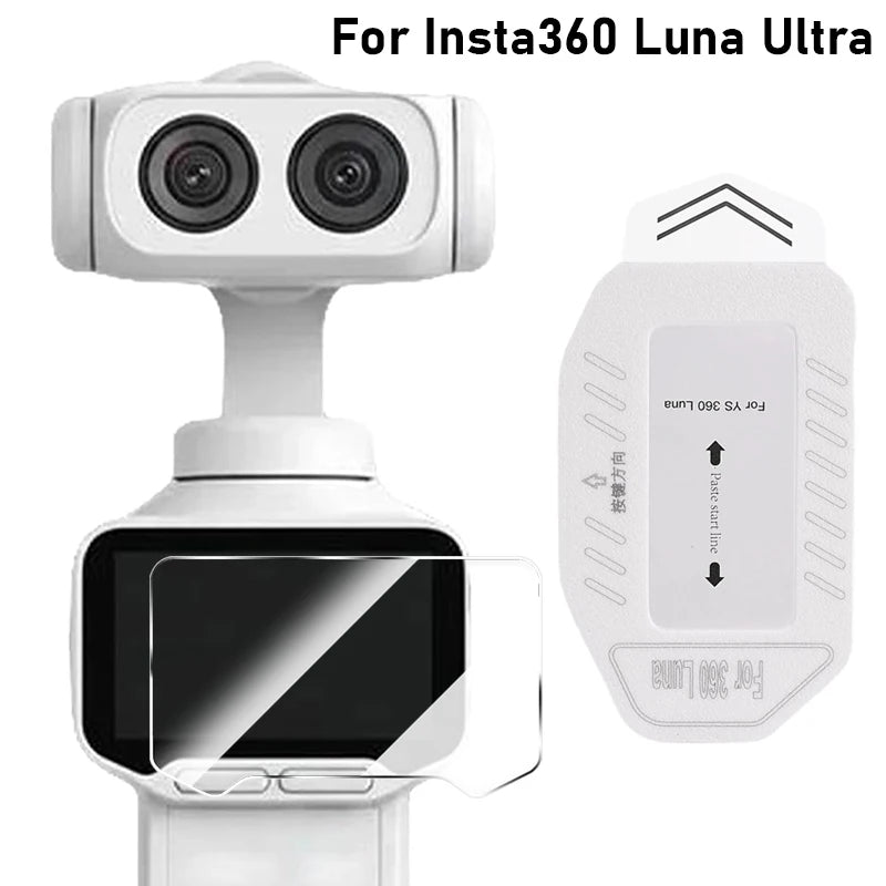 Tempered Glass Screen Protector for Insta360 Luna Ultra | 2-in-1