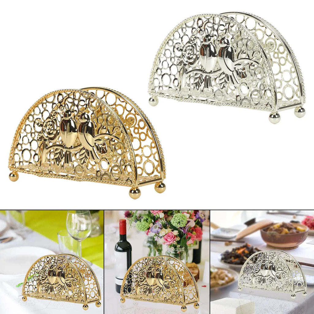 Kesoto Metal Iron Hollow Tissue Paper Holder & Organizer