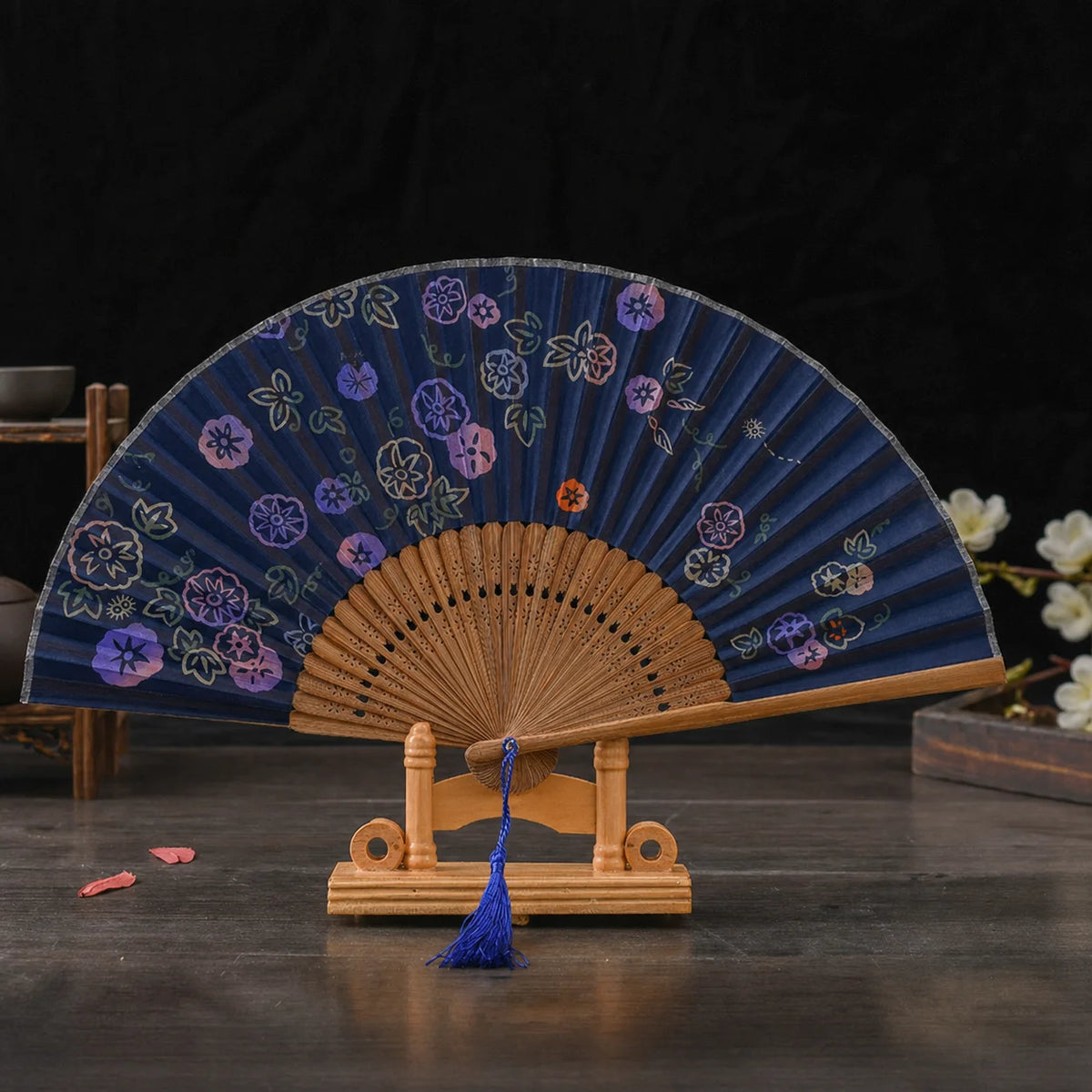 Silk Bamboo Japanese Folding Hand Fan – Gift & Style Accessory