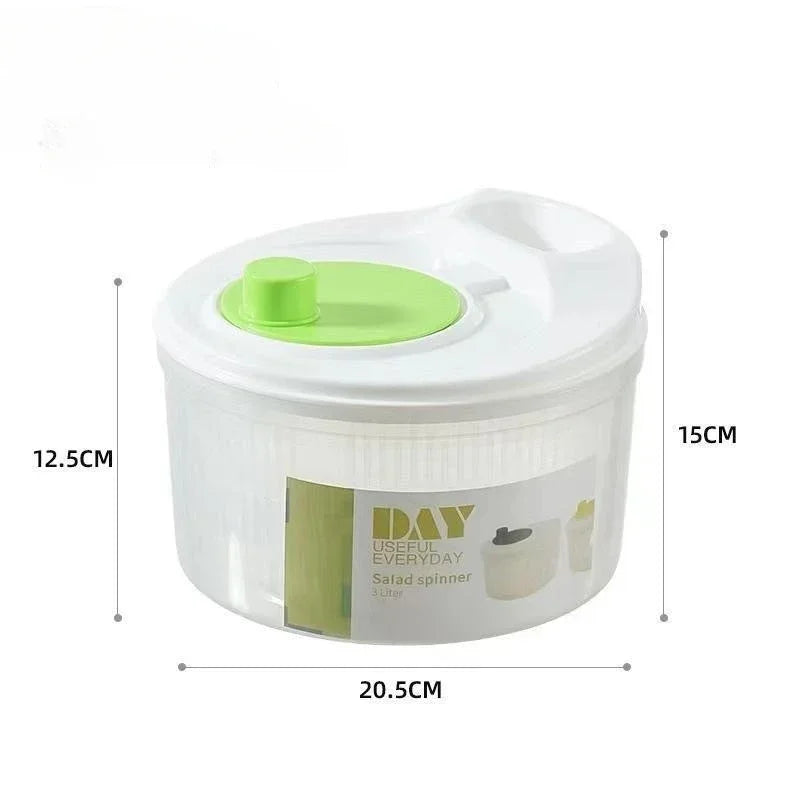 Manual Salad Spinner & Vegetable Drain Basket | Kitchen Tool