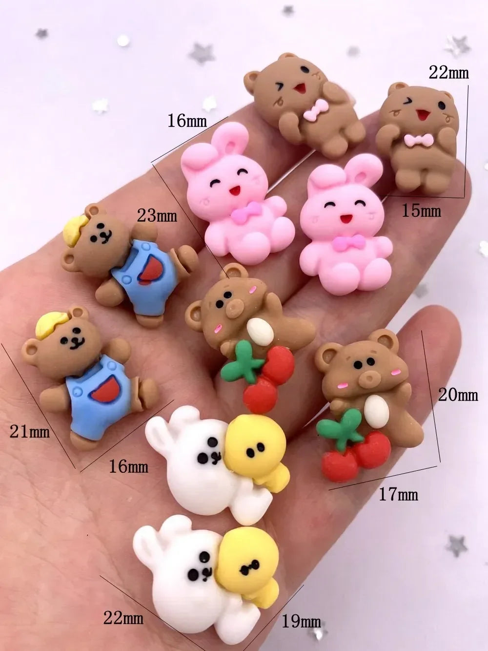 20PCS Kawaii Resin Flatback Mini Figurines – DIY Craft Decor