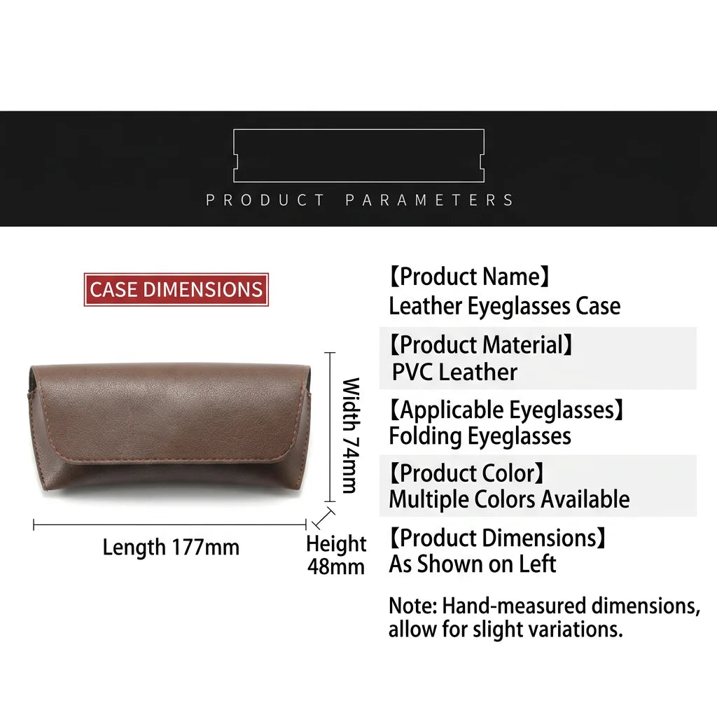 Folding Glasses Case – PVC Leather Eyewear Holder