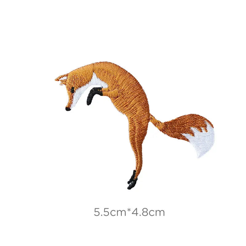 Fox Embroidery Iron-On Patch – DIY Applique for Clothing