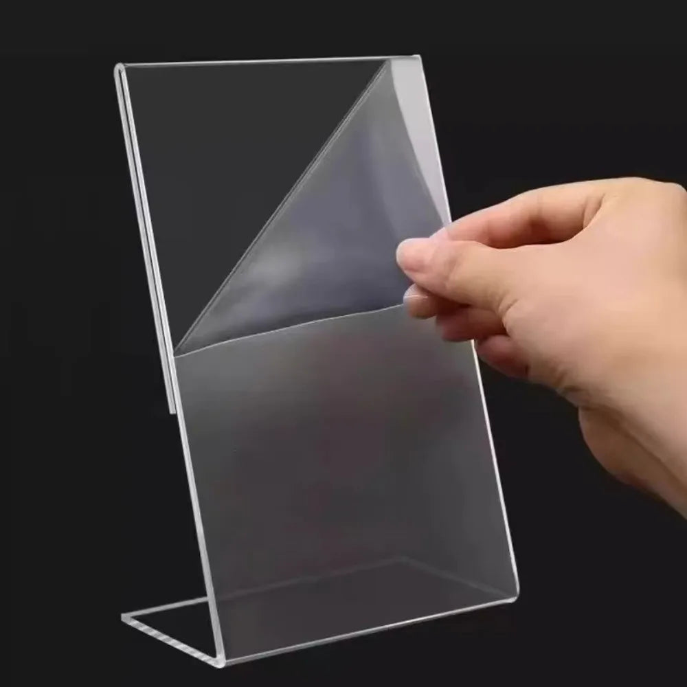 A4/A5 Clear Acrylic L-Type Table Sign & Menu Display Stand