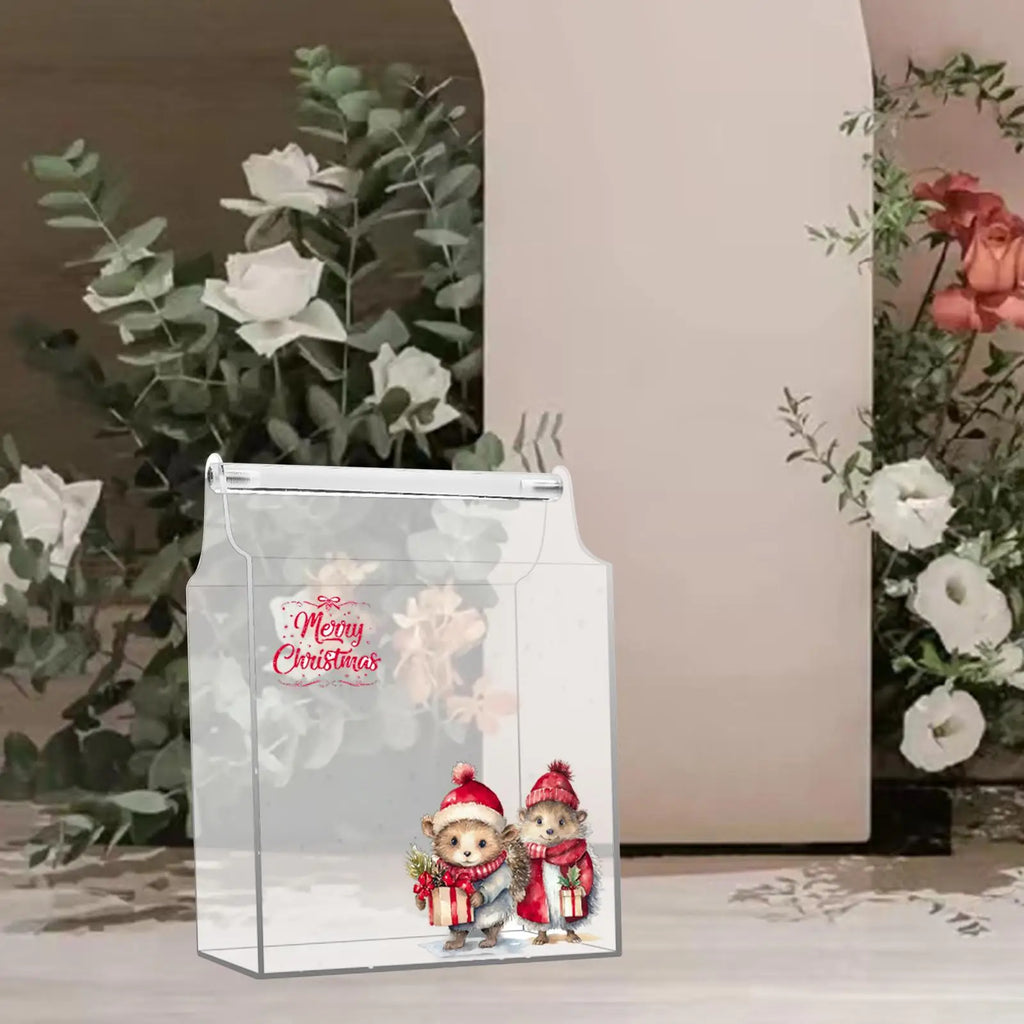 Clear Acrylic Display Box with Handle | Christmas Gift Case