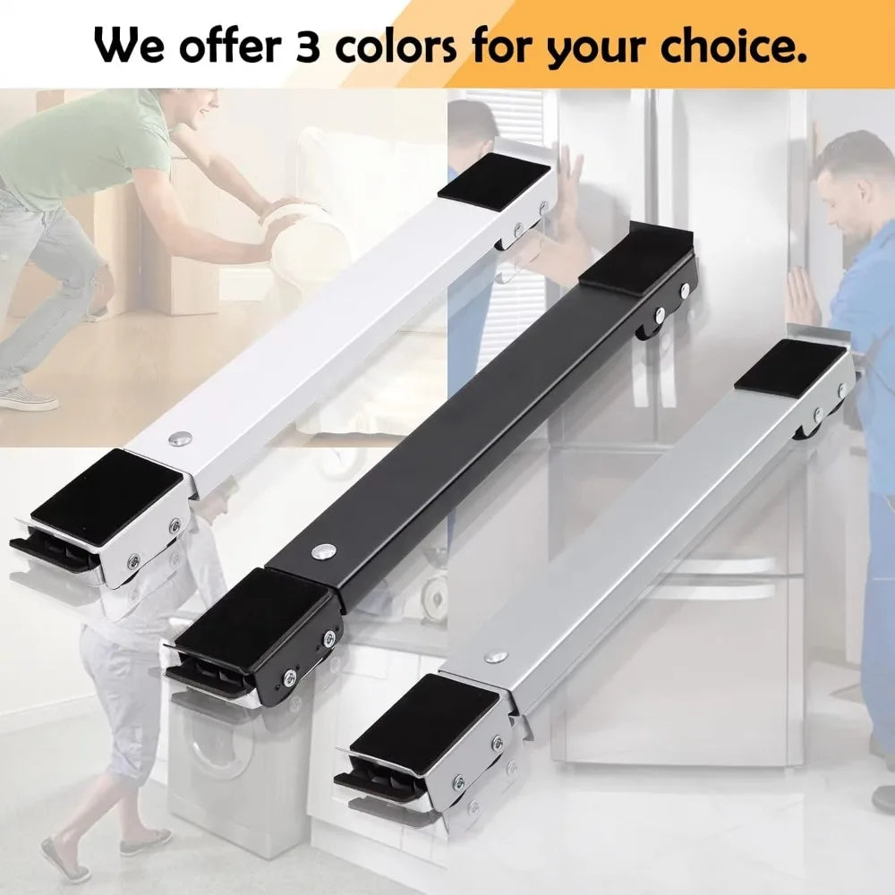 Adjustable Appliance Base with 360° Universal Wheels – 2-Pack