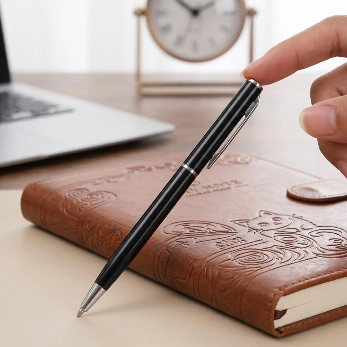 5-Pack Rotatable Metal Ballpoint Pens | Office & Gift Set
