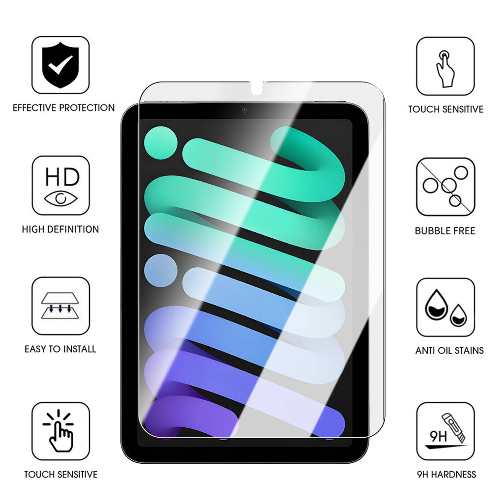 iPad Mini 7 & 6 Tempered Glass Screen Protector – 9H Easy Install